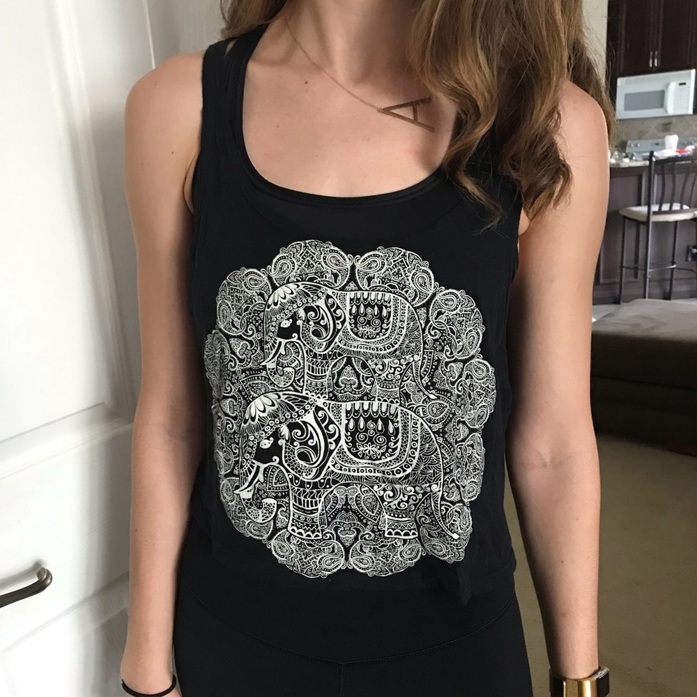 Black crop/tank top